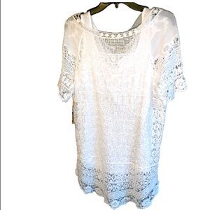 NWT Oneworld White Lace Blouse